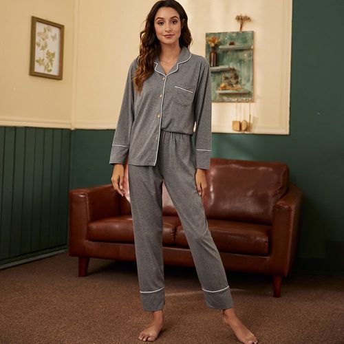 Ensemble de pyjama avec boutons - SHEIN - Modalova