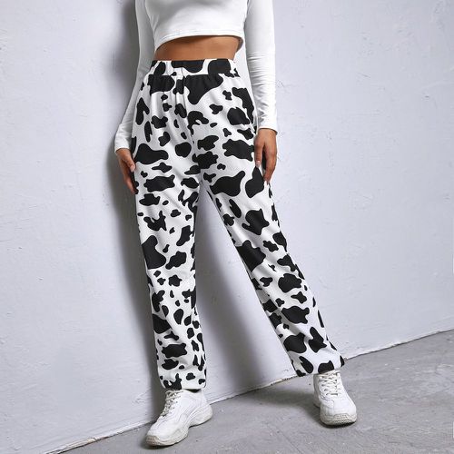Pantalon de jogging à imprimé vache - SHEIN - Modalova