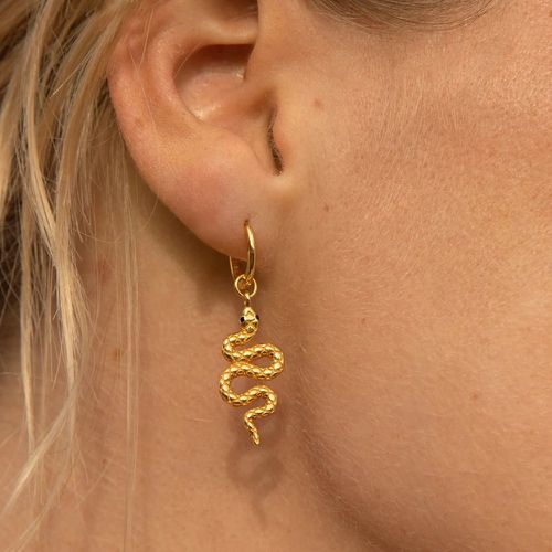 Pendants d'oreilles design serpent métallique - SHEIN - Modalova