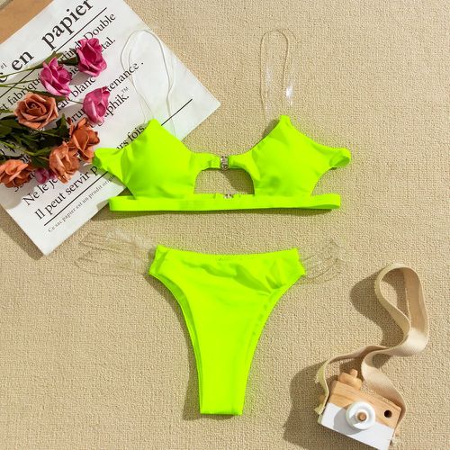 Bikini fluo avec découpe - SHEIN - Modalova