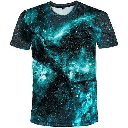 T-shirt avec imprimé peinture galaxie 3D - SHEIN - Modalova
