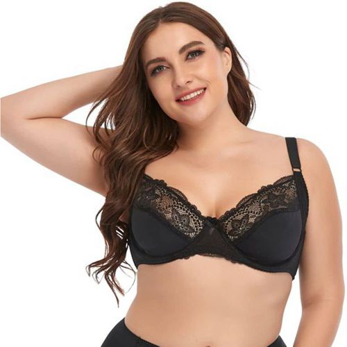 Soutien-gorge à ourlet en dentelle avec armature - SHEIN - Modalova