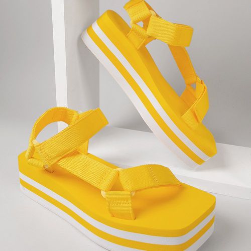 Sandales à bout carré avec rayures - SHEIN - Modalova