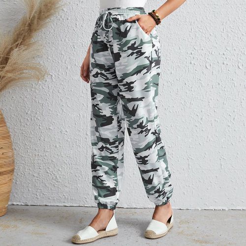 Pantalon de survêtement à imprimé camouflage - SHEIN - Modalova