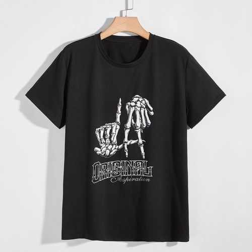 T-shirt avec motif squelette - SHEIN - Modalova