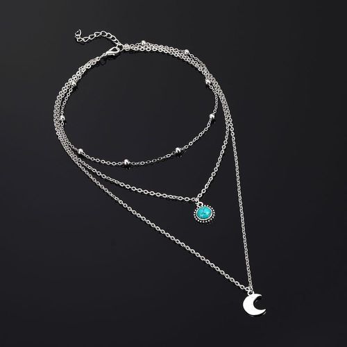 Collier avec pendentif lune - SHEIN - Modalova