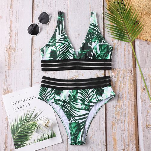Bikini avec motif tropical - SHEIN - Modalova