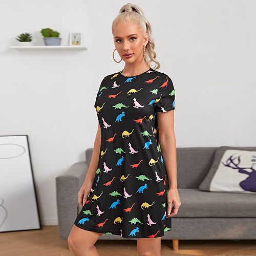 Robe t-shirt avec imprimé dinosaure - SHEIN - Modalova