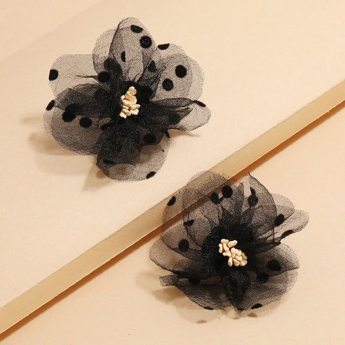 Boucles d'oreilles design fleur en maille - SHEIN - Modalova