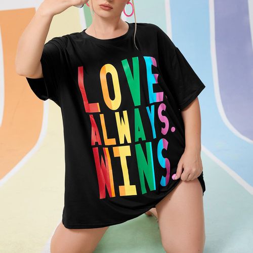 T-shirt long LGBT à motif slogan - SHEIN - Modalova