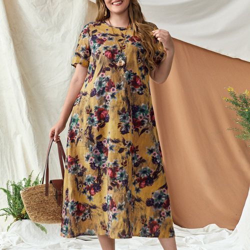 Robe tunique avec imprimé fleur - SHEIN - Modalova