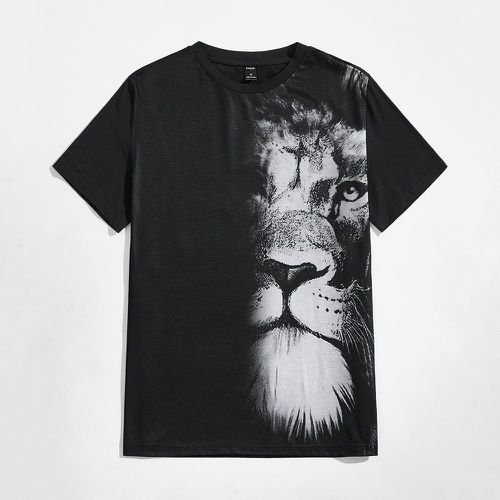 T-shirt avec imprimé lion - SHEIN - Modalova