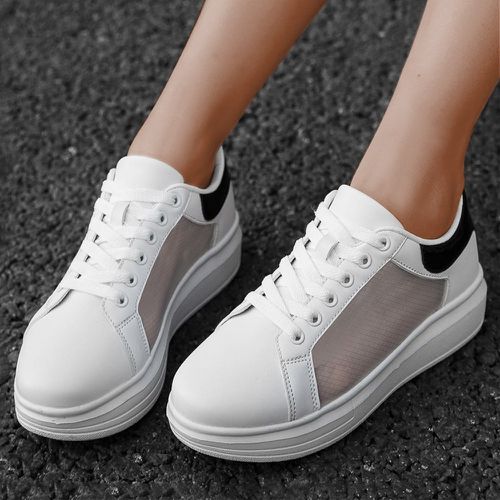 Chaussures skate-board avec maille et lacets - SHEIN - Modalova