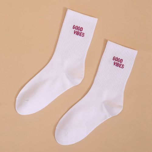 Chaussettes à motif de lettres - SHEIN - Modalova