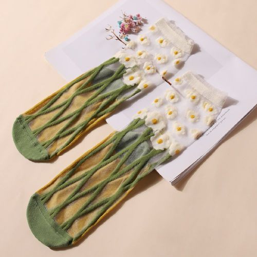 Chaussettes avec motif fleur - SHEIN - Modalova