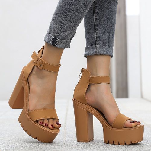 Sandales à talons épais minimaliste - SHEIN - Modalova