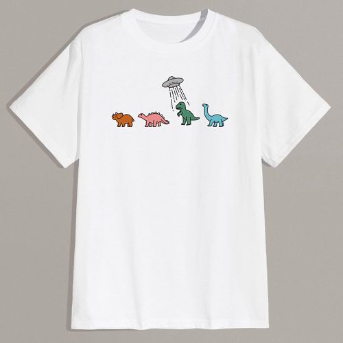 T-shirt à motif dinosaure dessin animé - SHEIN - Modalova