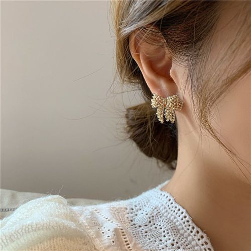 Boucles d'oreilles avec nœud à perles - SHEIN - Modalova