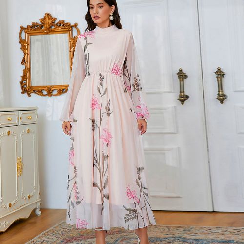 Robe trapèze à imprimé floral - SHEIN - Modalova