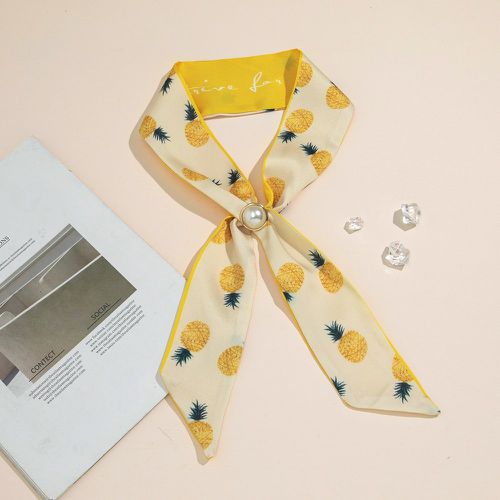 Pièce Foulard avec imprimé ananas & 1 pièce boucle à foulard - SHEIN - Modalova