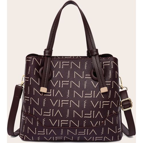 Sac fourre-tout avec motif slogan - SHEIN - Modalova