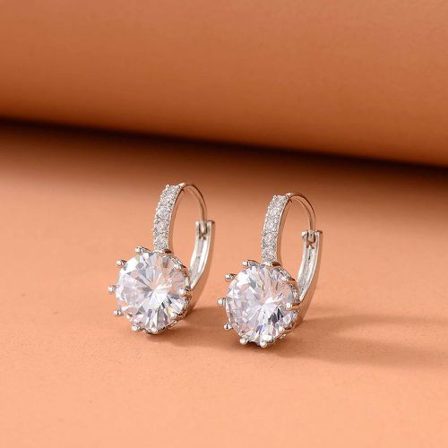 Boucles d'oreilles avec zircone cubique - SHEIN - Modalova