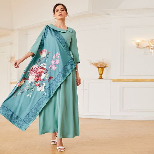 Robes arabes Nœud Portefeuille Glamour Floral - SHEIN - Modalova