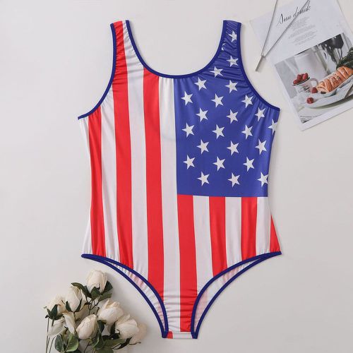 Body de lingerie à imprimé drapeau américain - SHEIN - Modalova