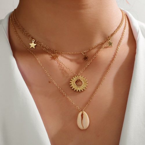 Collier avec coquille - SHEIN - Modalova