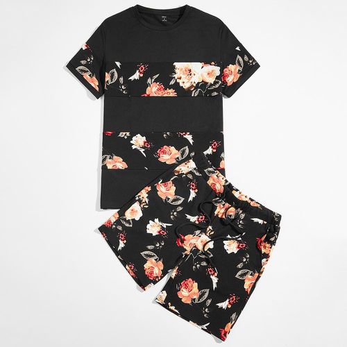T-shirt à imprimé floral & short - SHEIN - Modalova