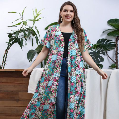 Abaya fleuri patchwork - SHEIN - Modalova