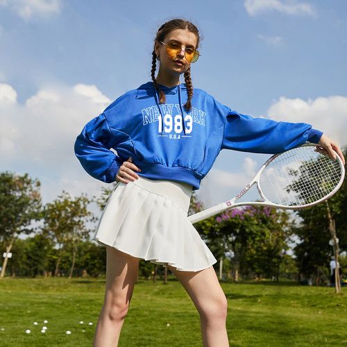 Pull à capuche tennis oversize lettre - SHEIN - Modalova