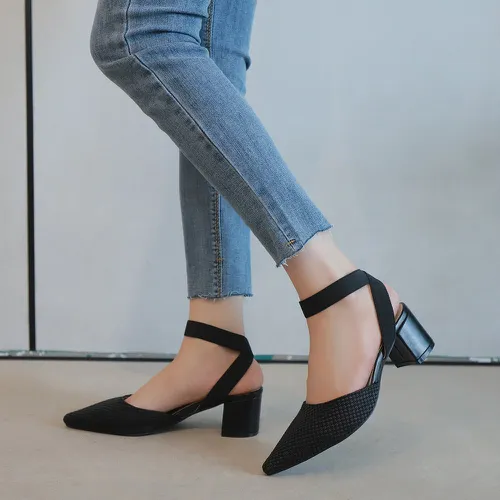 Escarpins à talons épais minimaliste - SHEIN - Modalova