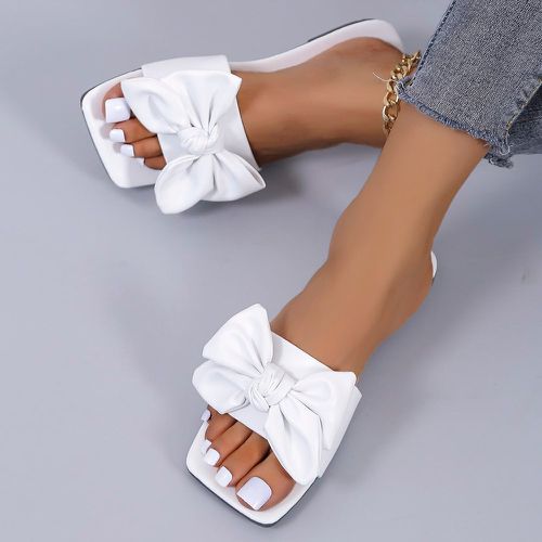 Sandales plates minimaliste à nœud papillon - SHEIN - Modalova