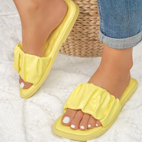Sandales plates minimaliste à ruché design - SHEIN - Modalova