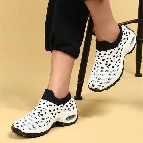 Chaussures de course bicolore à motif de léopard - SHEIN - Modalova