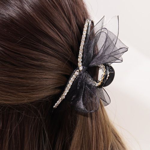 Griffe à cheveux avec strass et nœud papillon - SHEIN - Modalova