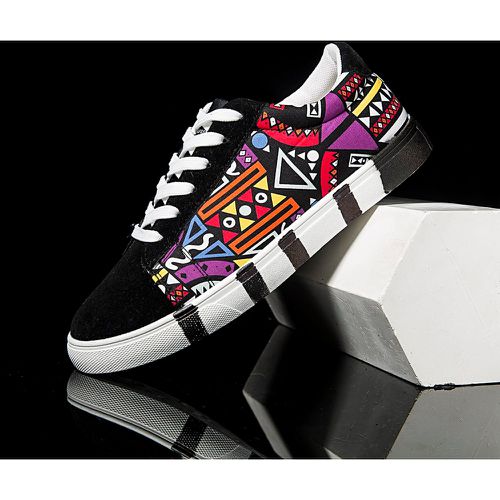 Chaussures de skate avec blocs de couleurs à lacets - SHEIN - Modalova