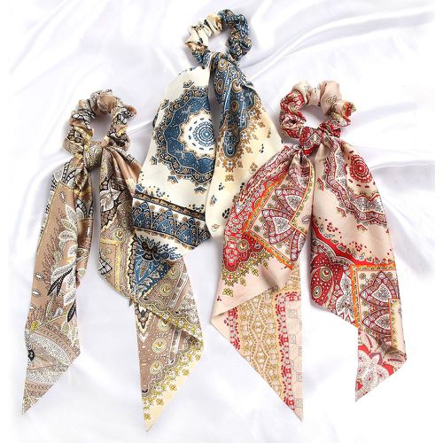 Pièces Élastique de cheveux foulard avec motif graphique - SHEIN - Modalova