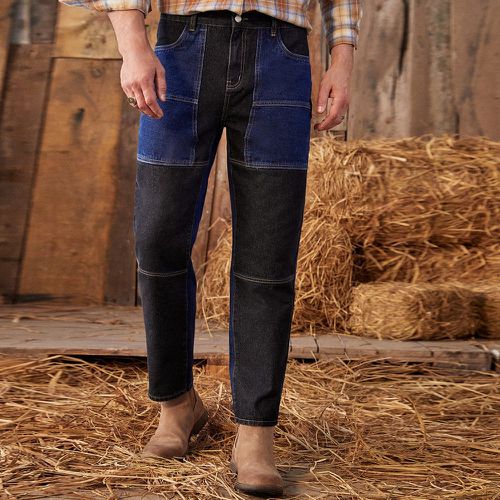 Jeans homme Poche Blocs de couleur - SHEIN - Modalova