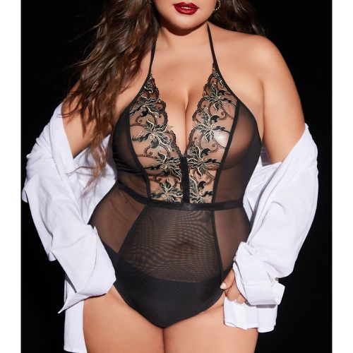 Body de lingerie en tulle brodé transparent - SHEIN - Modalova