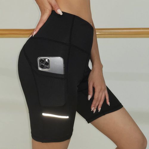 Short de sport respirant douceur poche de téléphone - SHEIN - Modalova