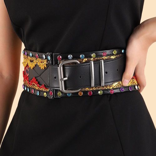 Ceinture large avec strass - SHEIN - Modalova