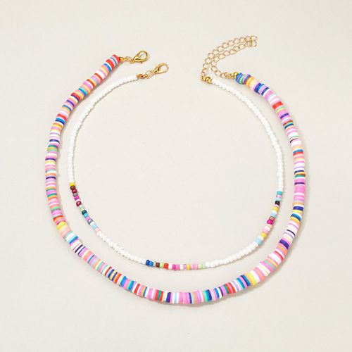 Pièces Collier avec perles colorées - SHEIN - Modalova