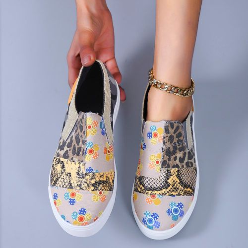 Chaussures patchwork design glissant décontracté - SHEIN - Modalova