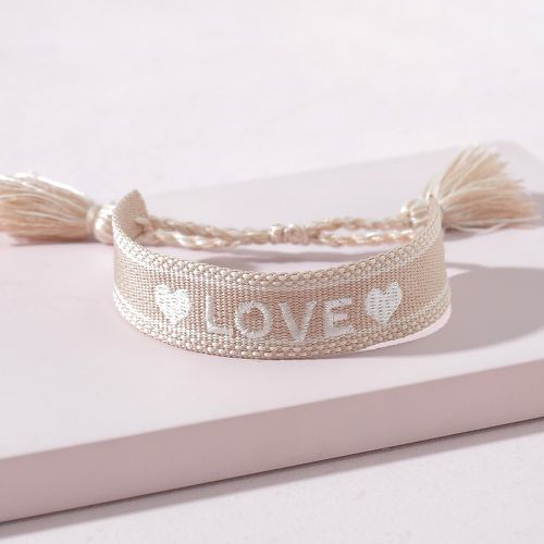 Bracelet tressé avec broderie lettre - SHEIN - Modalova