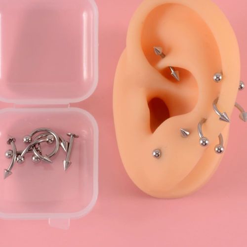 Pièces Boucles d'oreilles en acier inoxydable - SHEIN - Modalova