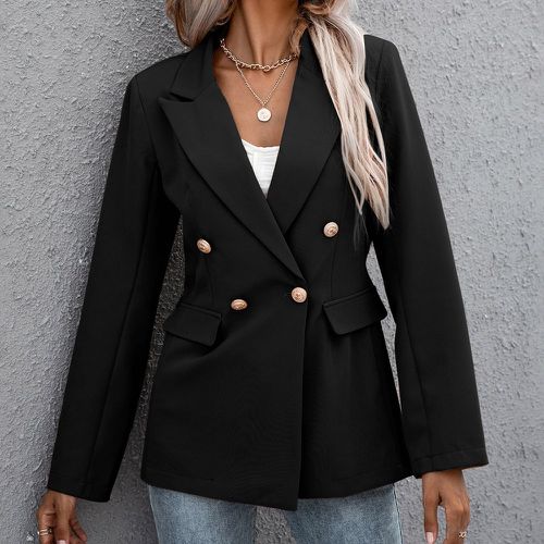 Blazer unicolore avec boutons - SHEIN - Modalova