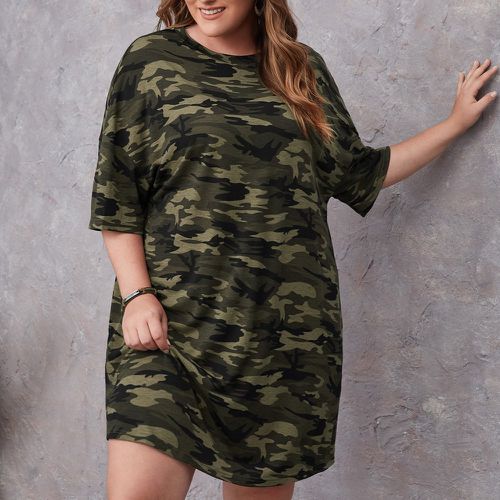 Robe t-shirt à imprimé camouflage - SHEIN - Modalova