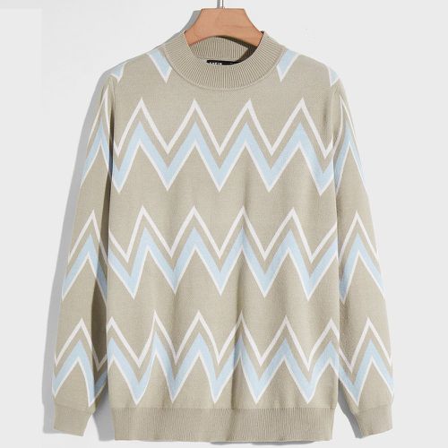 Pull motif à chevrons - SHEIN - Modalova